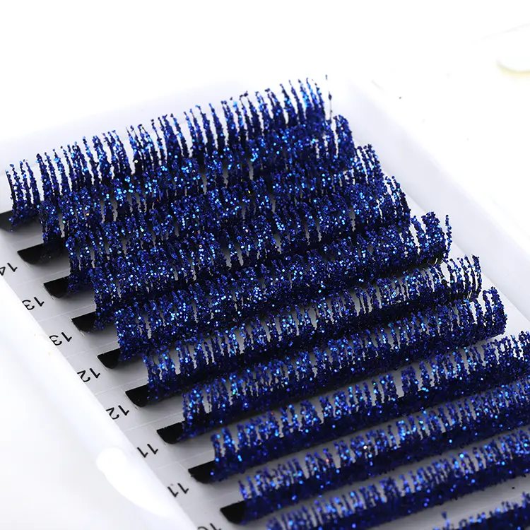 Glitter အပြာရောင် lash extension tray