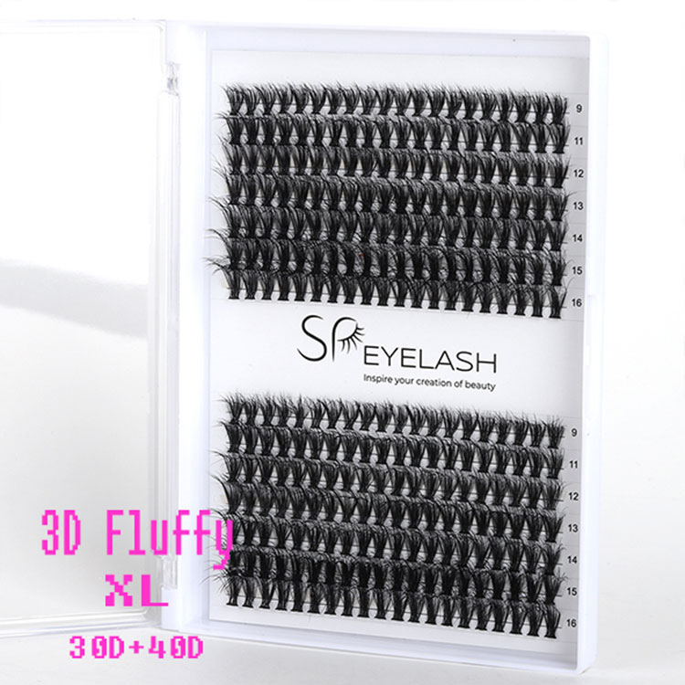 mink fluffy lash clusters